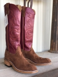 New Arrivals Olathe Latte & Bacon/Sangria Luster Boots - Brown/Burgundy