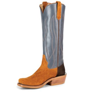 CANADA OUTLET RIOS BOOTS 16" NAVY WAXY KANSAS & RUST CRAZYHORSE REVERSE R9030