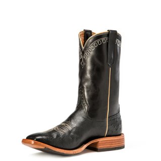 CANADA OUTLET RIOS BOOTS 11" BLACK SMOOTH OSTRICH & BLACK CALF R9004