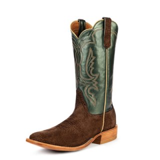 CANADA OUTLET RIOS BOOTS 13" GREEN VELVER LUSTER KIDSKIN & CAFE CARPINCHO R9029