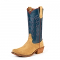 CANADA OUTLET RIOS BOOTS 13" NAVY CALF & TAN CRAZYHORSE R9028