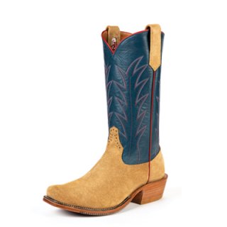 CANADA OUTLET RIOS BOOTS 13" NAVY CALF & TAN CRAZYHORSE R9028