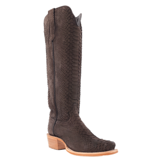 R Watson New Arrivals Women's Python Narrow Square 17"- CHOCOLATE NUBUCK