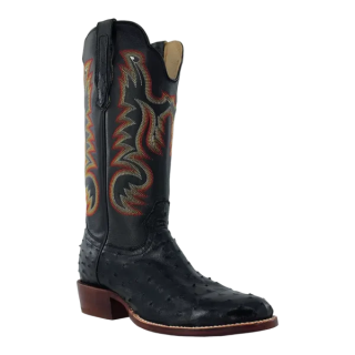 R Watson New Arrivals Men's Full Quill Ostrich Roper 13"- BLACK