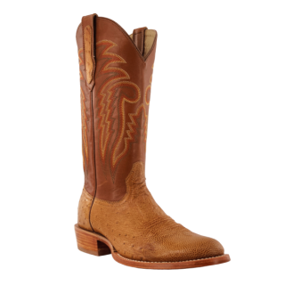 R Watson New Arrivals Men's Smooth Ostrich Super Roper 13"- ANTIQUE SADDLE BRUCIATO