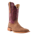 R Watson New Arrivals Men's Camel Wide Square 13"- TAN NUBUCK
