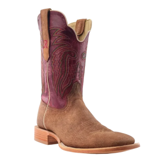 R Watson New Arrivals Men's Camel Wide Square 13"- TAN NUBUCK