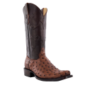 R Watson New Arrivals Men's Full Quill Ostrich Narrow Square 13 - KANGO TABAC BRUCIATO