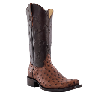 R Watson New Arrivals Men's Full Quill Ostrich Narrow Square 13 - KANGO TABAC BRUCIATO