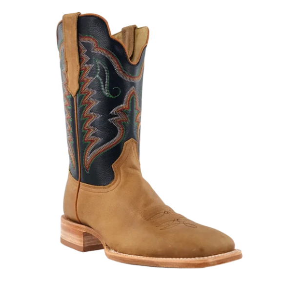 R Watson New Arrivals Men's Cowhide Wide Square 11"- DUNE TAN