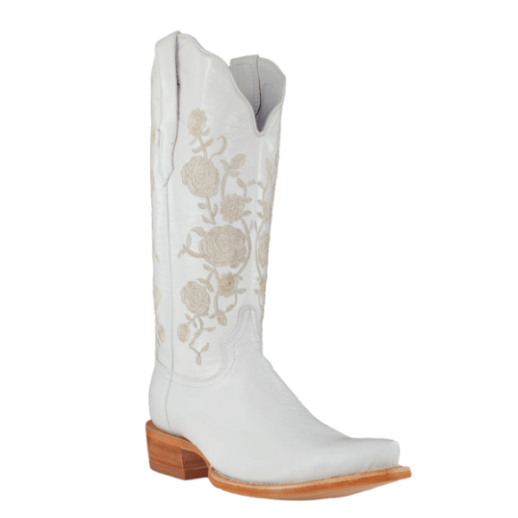 R Watson New Arrivals Women's Cowhide Pointed 13"- WEDDING WHITE