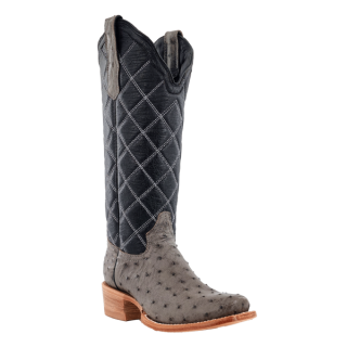 R Watson New Arrivals Women's Full Quill Ostrich Narrow Square 14"- SERPENTINE