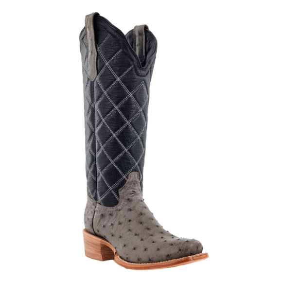 R Watson New Arrivals Women's Full Quill Ostrich Narrow Square 14"- SERPENTINE