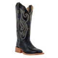 R Watson New Arrivals Women's Cowhide Wide Square 13"- EBONY