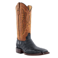 R Watson New Arrivals Men's Caiman Tail Wide Square 13"- BLACK