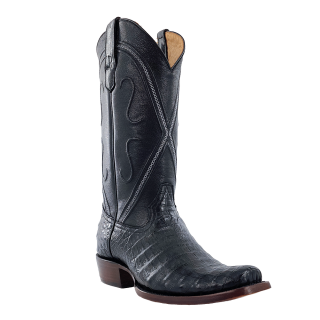 R Watson New Arrivals Men's Caiman Belly Medium Round 13"- BLACK
