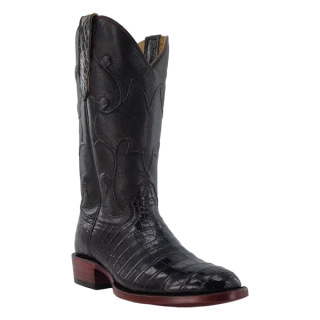 R Watson New Arrivals Men's Nile Crocodile Medium Round 13"- CHOCOLATE