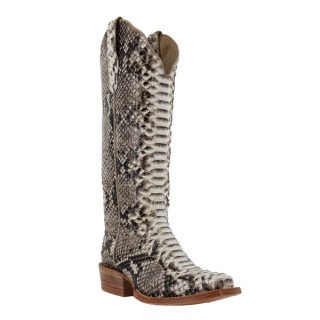 R Watson New Arrivals Women's Python Narrow Square 14"- BLACK & WHITE