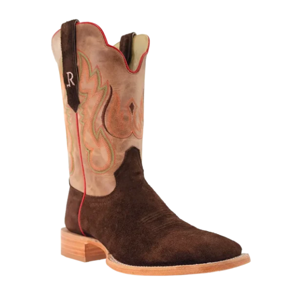 R Watson New Arrivals Men's Roughout Wide Square 11"- CHOCOLATE