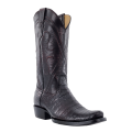 R Watson New Arrivals Men's Caiman Belly Narrow Square 13"- BLACK CHERRY