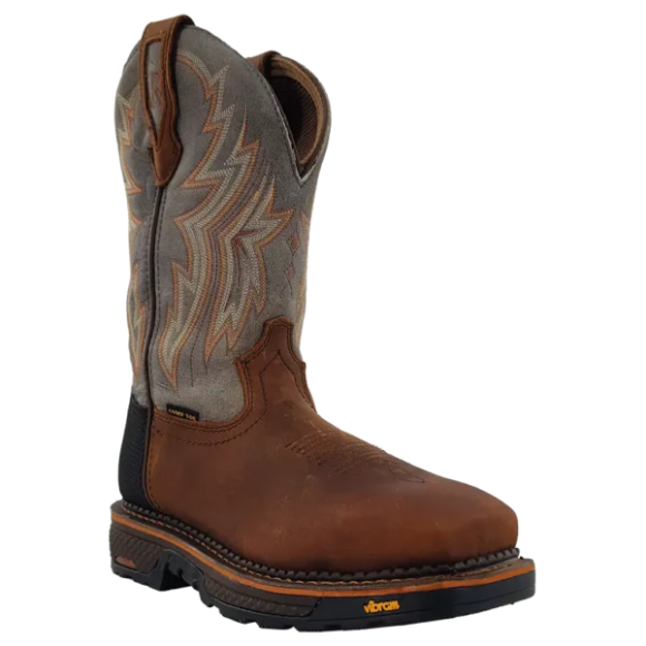 R Watson New Arrivals Men's Cowhide Wide Square 12" Composite Toe Work Boot - HAZEL BAY