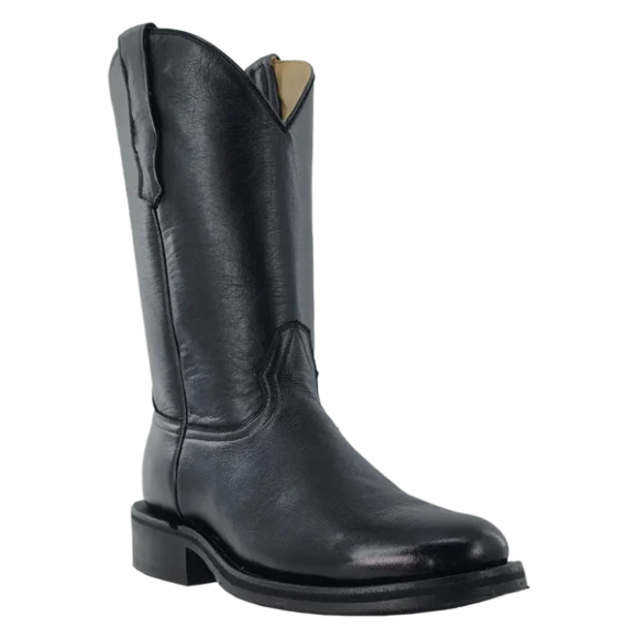 R Watson New Arrivals Women's Cowhide Roper 12"- BLACK