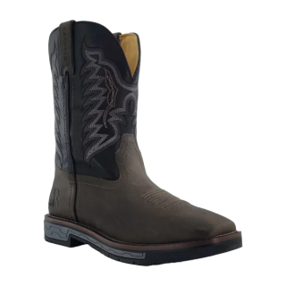 R Watson New Arrivals Men's Cowhide Wide Square 11" Work Boot - VINTAGE STEEL