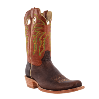R Watson New Arrivals Men's Cowhide Narrow Square 11"- HICKORY BROWN
