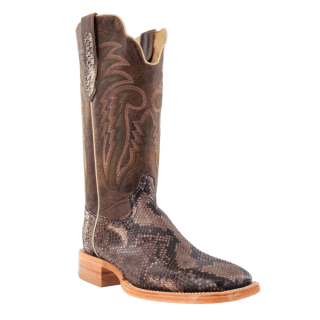 R Watson New Arrivals Men's Python Belly Wide Square 13"- RUSTIC
