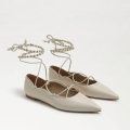 Sam Edelman | Men's Winslet Lace Up Pointed Toe Flat-Modern Ivory Leather