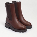 Sam Edelman | Men's Genia Lug Sole Chelsea Boot-Dark Brown Leather