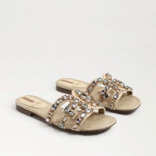 Sam Edelman | Men's Bay Embellished Slide Sandal-Eggshell Leather