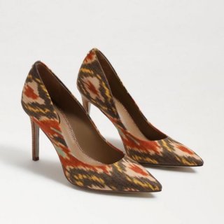 Sam Edelman | Men's Hazel Pointed Toe Heel-Sunset Orange Ikat