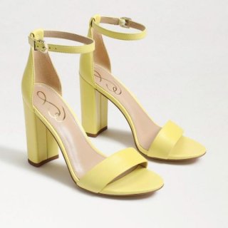 Sam Edelman | Men's Yaro Block Heel Sandal-Butter Yellow Leather