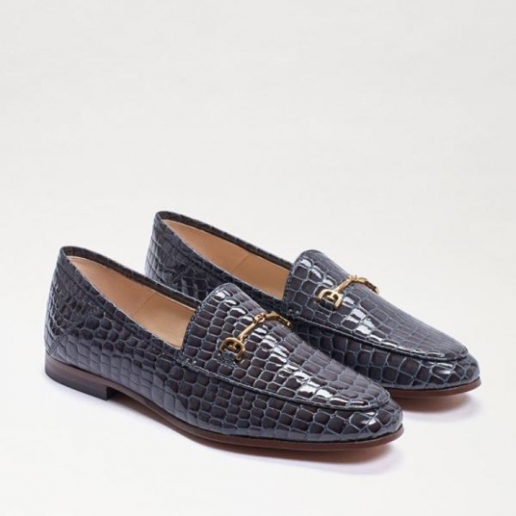 Sam Edelman | Men's Loraine Bit Loafer-Graphite Blue Croc