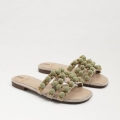 Sam Edelman | Men's Bay Embellished Slide Sandal-Natural/Pistachio Linen
