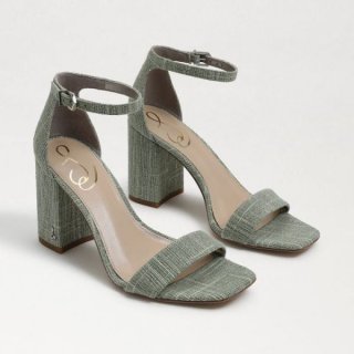 Sam Edelman | Men's Daniella Block Heel Sandal-Soft Jade Glitter Linen
