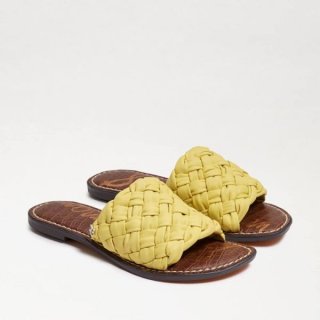 Sam Edelman | Men's Griffin Woven Slide Sandal-Butter Yellow Leather