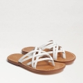 Sam Edelman | Men's Marinea Strappy Slide Sandal-White Leather