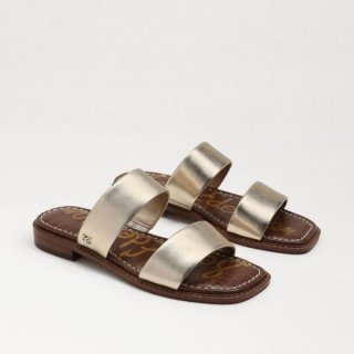 Sam Edelman | Men's Haydee Stitch Slide Sandal-Gold Leaf Leather