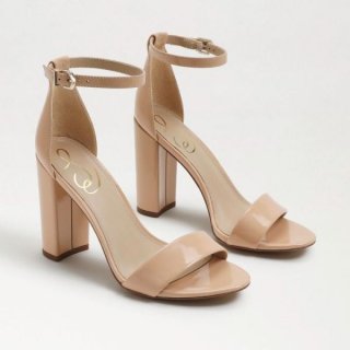 Sam Edelman | Men's Yaro Block Heel Sandal-Beige Blush Patent