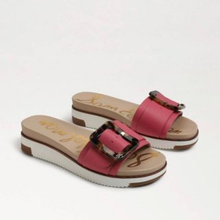 Sam Edelman | Men's Ariane Slide Sandal-Carmine Rose Leather