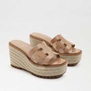 Sam Edelman | Men's Laine Espadrille Wedge Sandal-Beige Blush Patent