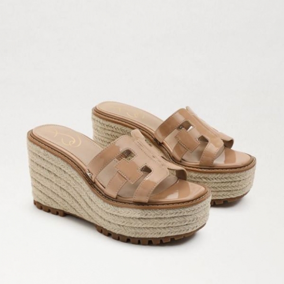 Sam Edelman | Men's Laine Espadrille Wedge Sandal-Beige Blush Patent