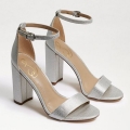 Sam Edelman | Men's Yaro Block Heel Sandal-Soft Silver Leather