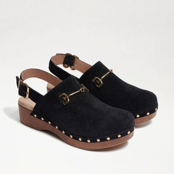 Sam Edelman | Men's Hilda Bit Sling Back Clog-Black Suede