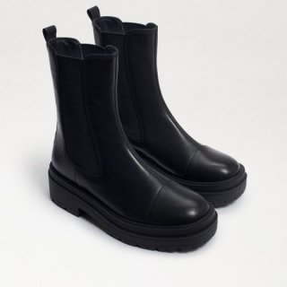Sam Edelman | Men's Wellington Lug Sole Chelsea Boot-Black Leather