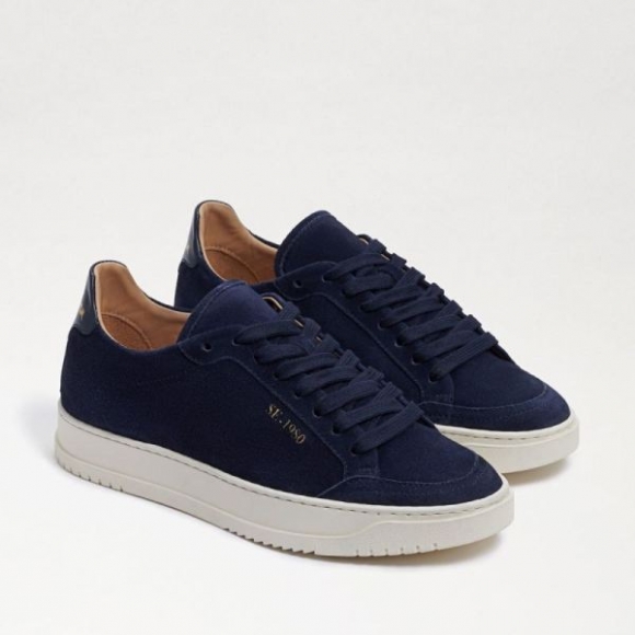 Sam Edelman | Men's Ellis Lace Up Sneaker-Indigo Navy Suede