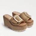 Sam Edelman | Men's Livi Espadrille Wedge Sandal-Dark Natural