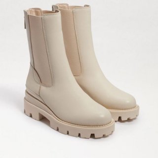 Sam Edelman | Men's Genia Lug Sole Chelsea Boot-Modern Ivory Leather